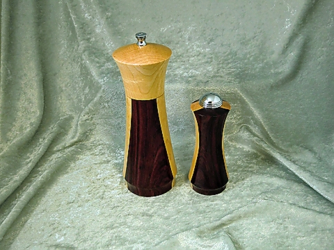 Cocobolo and Maple Salt Mill